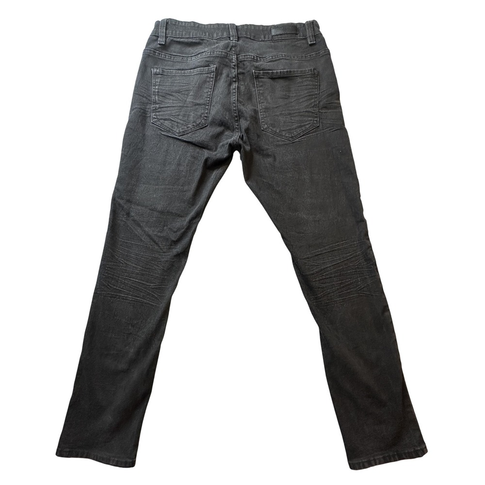 Kenneth Cole New York Jeans Mens 32x30 Black Slim Fit Denim Five Pocket Zip Fly